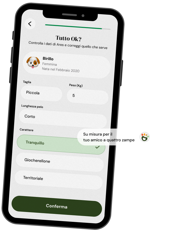 App Zenpette - Schermata informazioni cane
